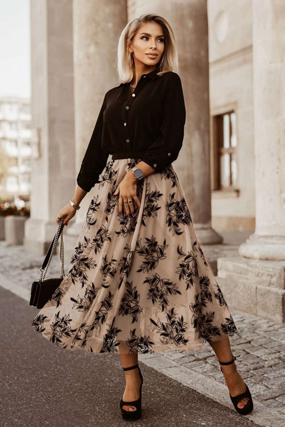 Embroidered Floral Maxi Skirt - Catherine Martin