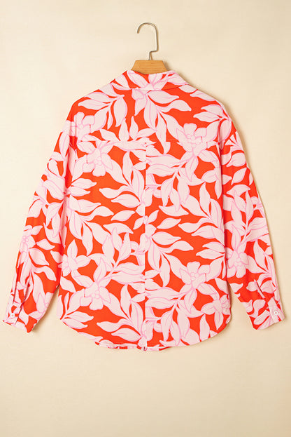Boho Floral Button-Up Shirt