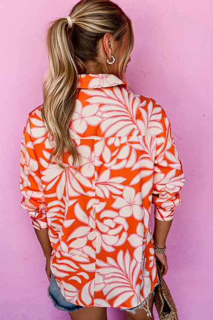 Boho Floral Button-Up Shirt