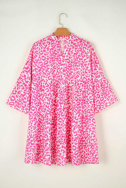 Bright Pink Leopard Dress - Catherine Martin