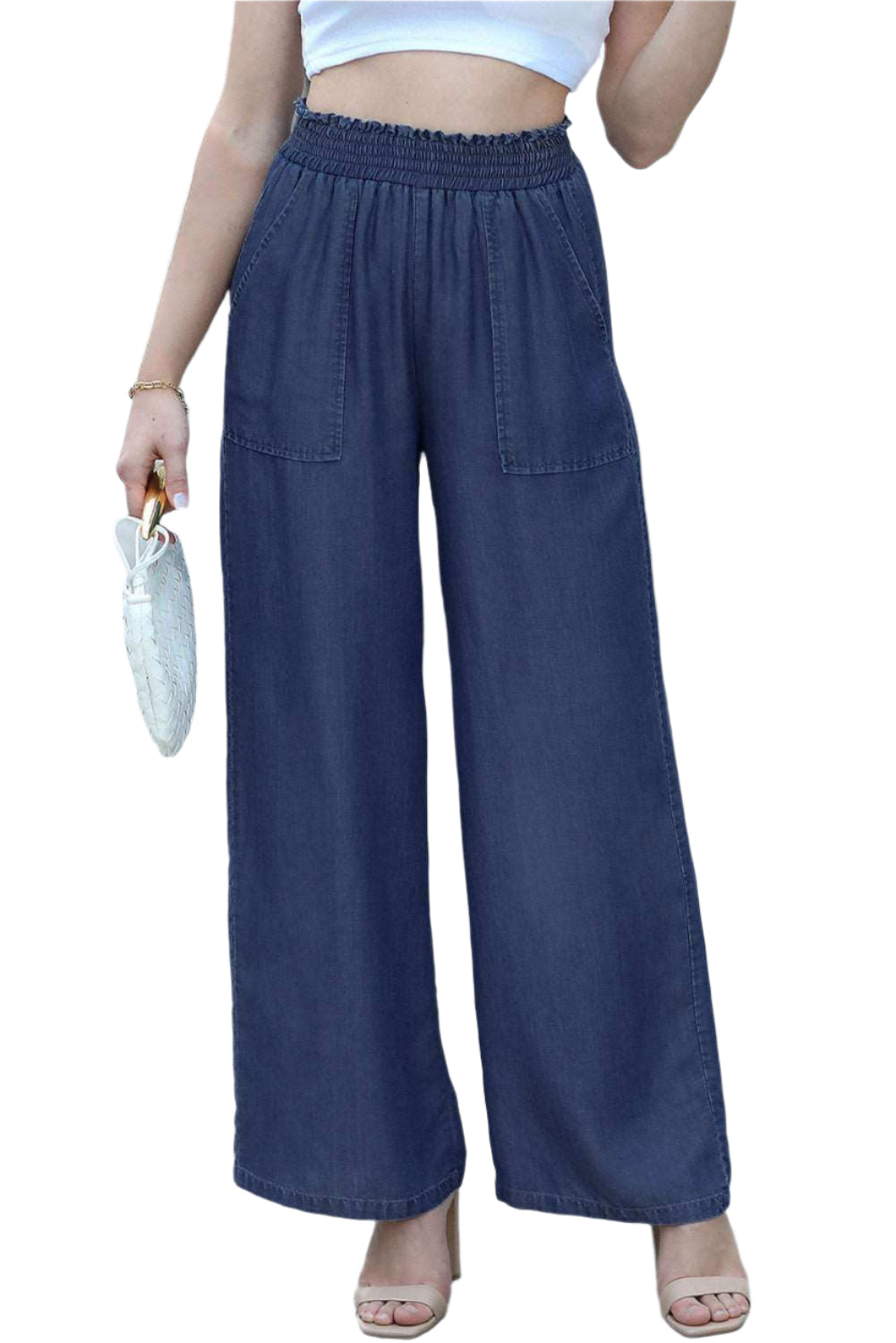 Black High Waist Wide Leg Jeans - Catherine Martin