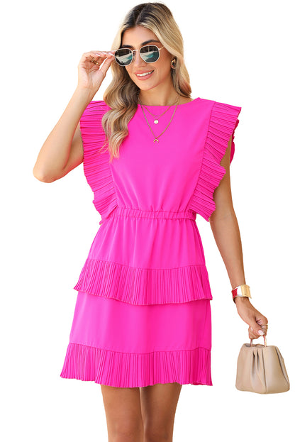 Pleated Layered Dress