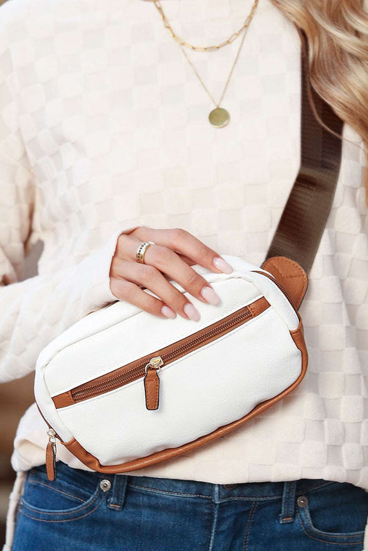 White Contrast Crossbody Bag - Catherine Martin