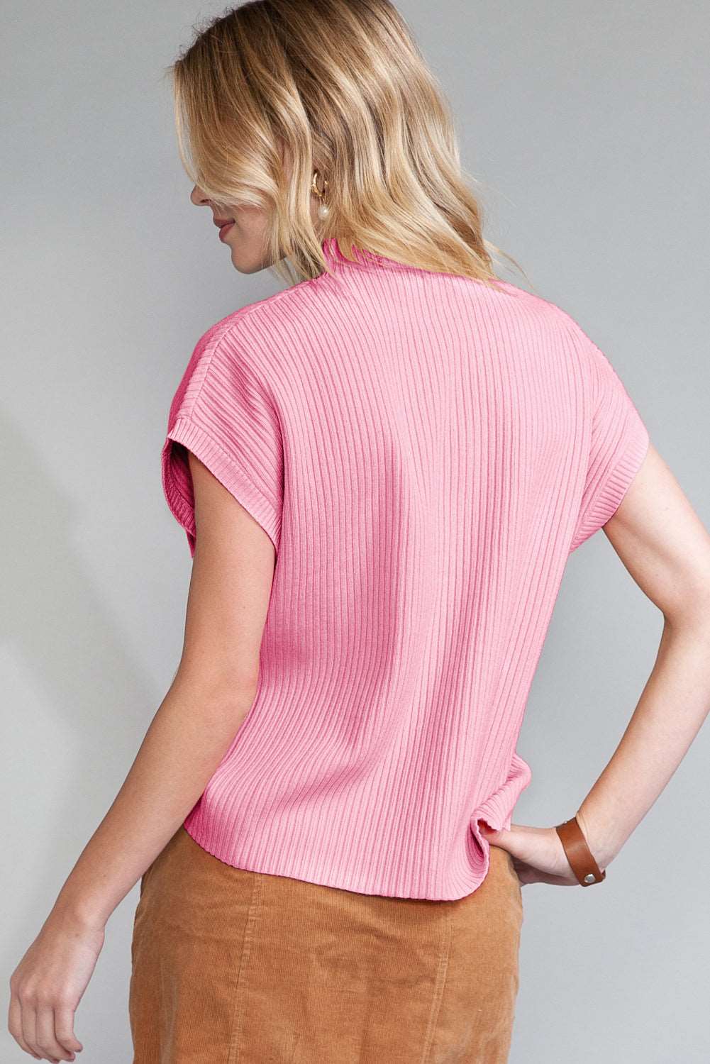 Pink Knit Sweater Short Sleeve - Catherine Martin