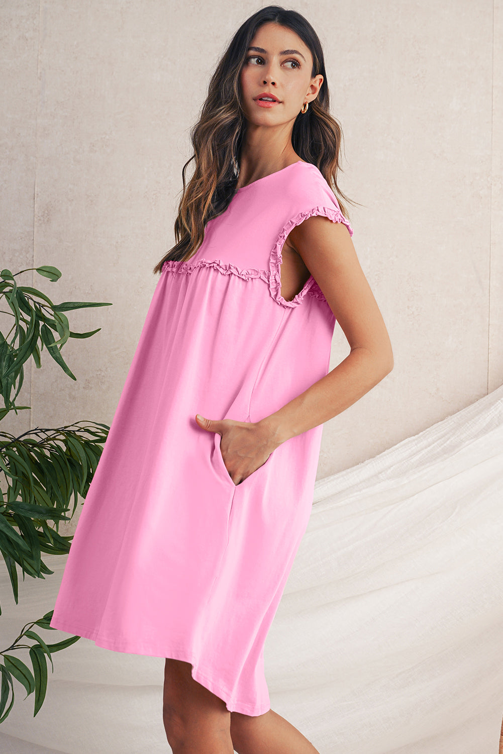 Casual Relaxed Fit Dress with Pockets - Catherine Martin
