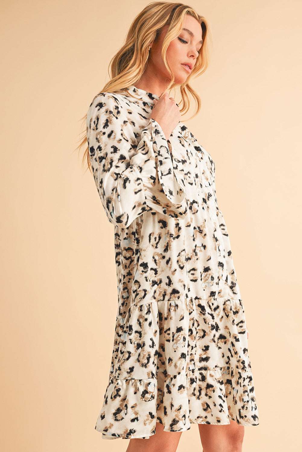 Khaki Leopard Mini Dress - Catherine Martin