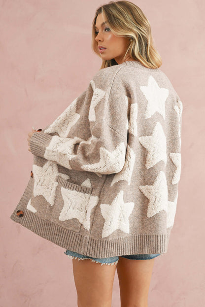 Aussie Star Knit Cardigan – Cute & Comfy. Back view.