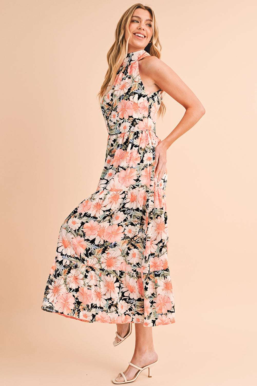 Floral Tiered Halter Dress - Catherine Martin