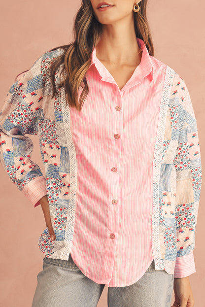 Pink Floral Patchwork Shirt - Catherine Martin