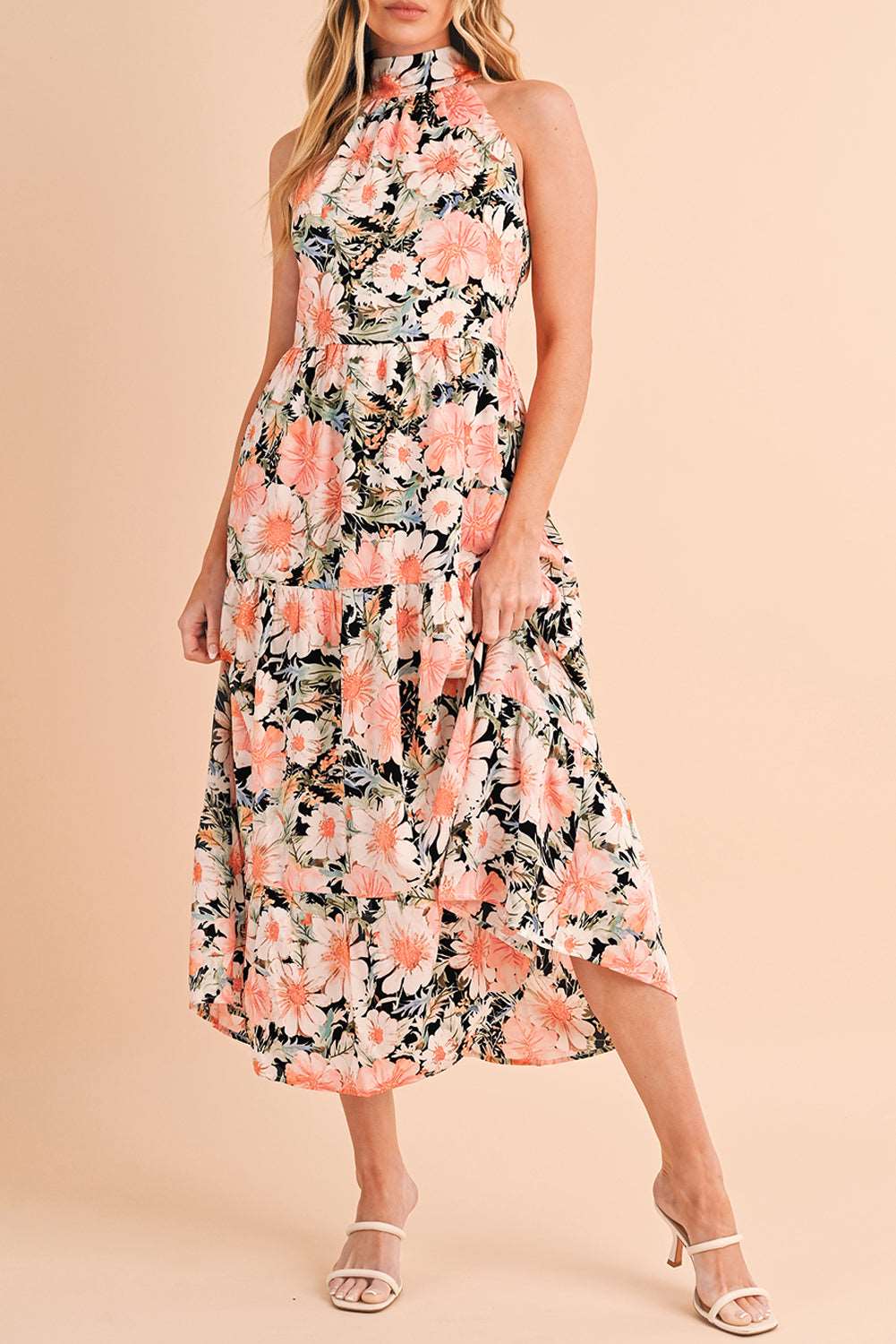 Floral Tiered Halter Dress - Catherine Martin