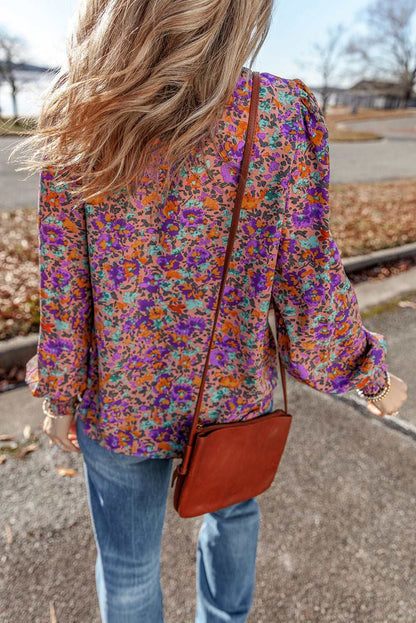 Purple Floral Blouse - Catherine Martin