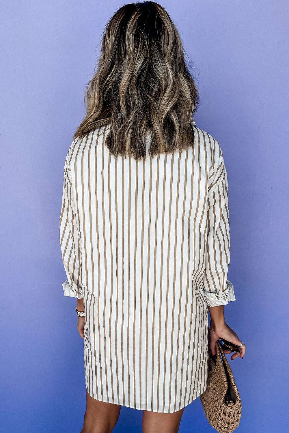 Khaki Stripe Shirt Dress - Catherine Martin