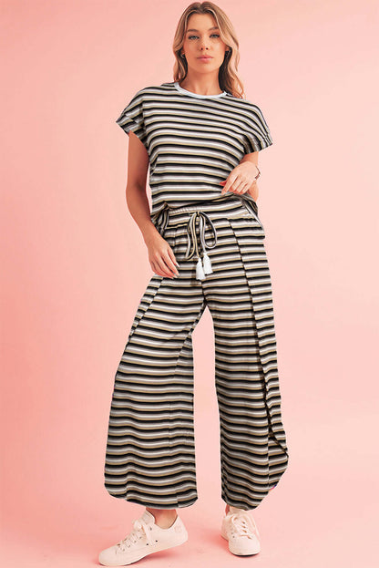 Lightweight and breathable striped co-ord set, perfect for beach days
