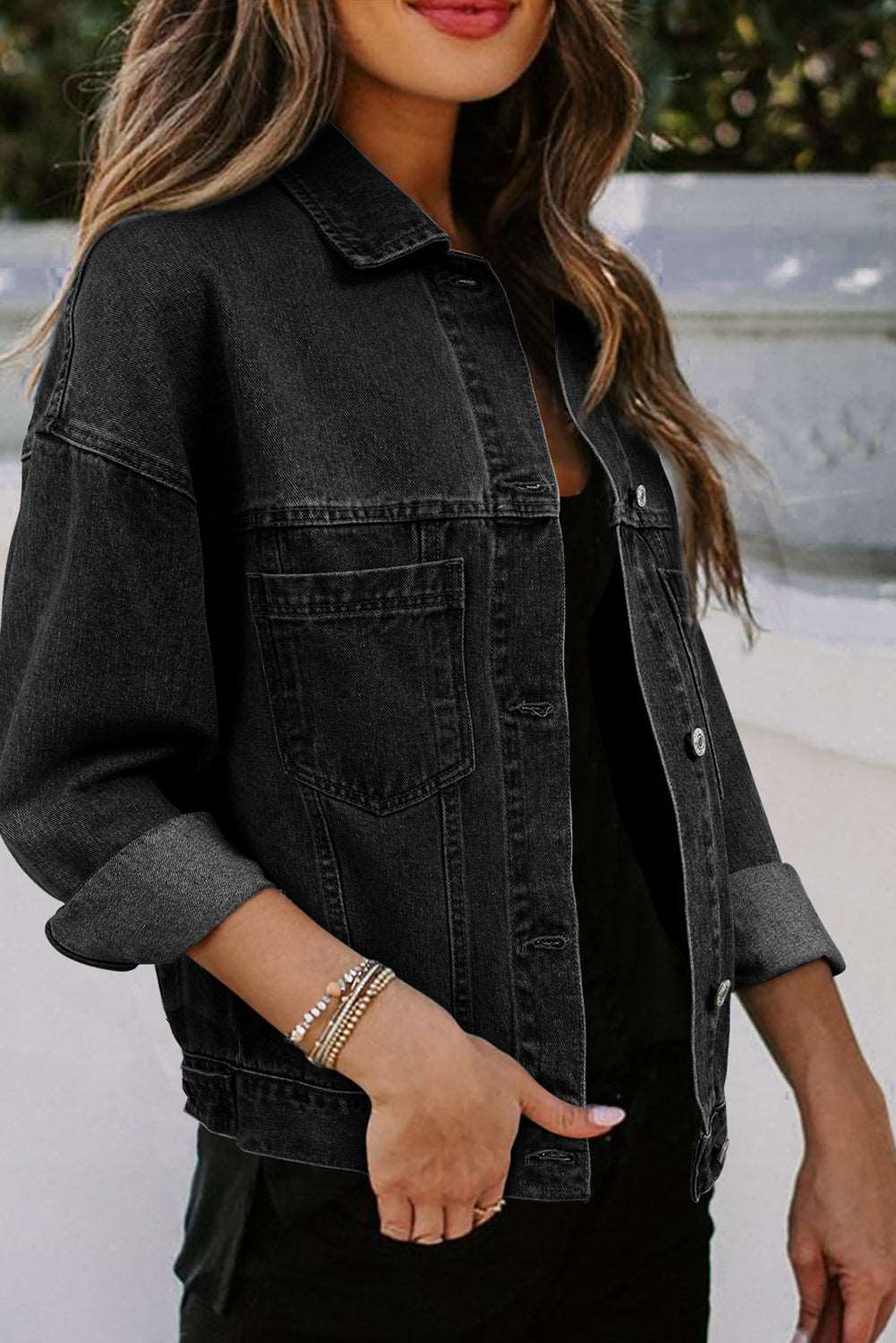 Stripe Washed Denim Jacket - Catherine Martin