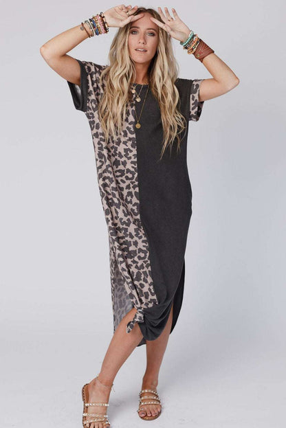 Leopard Print T-Shirt Dress - Catherine Martin