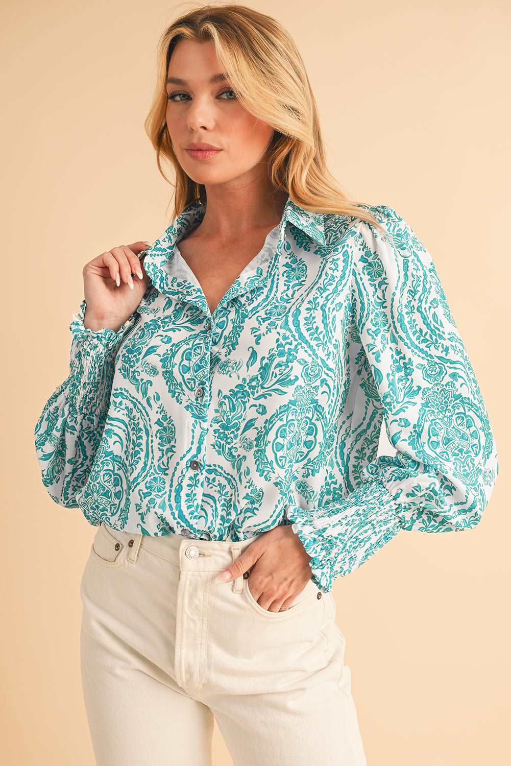 Green Paisley Print Shirt - Catherine Martin