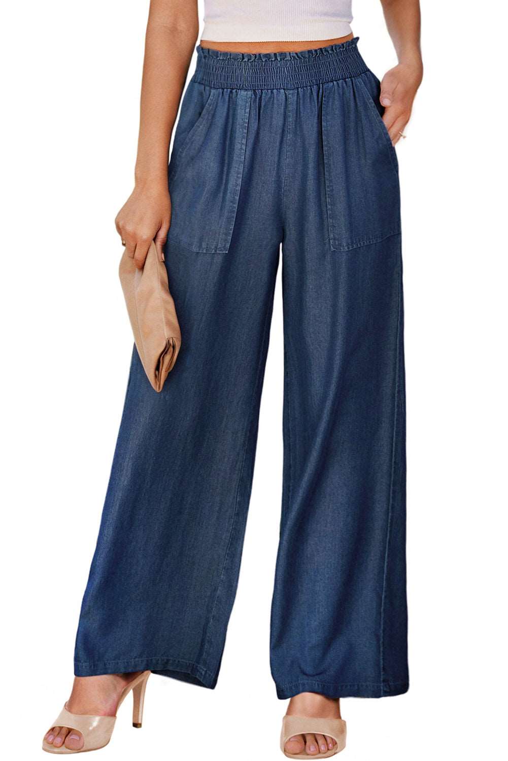 Black High Waist Wide Leg Jeans - Catherine Martin