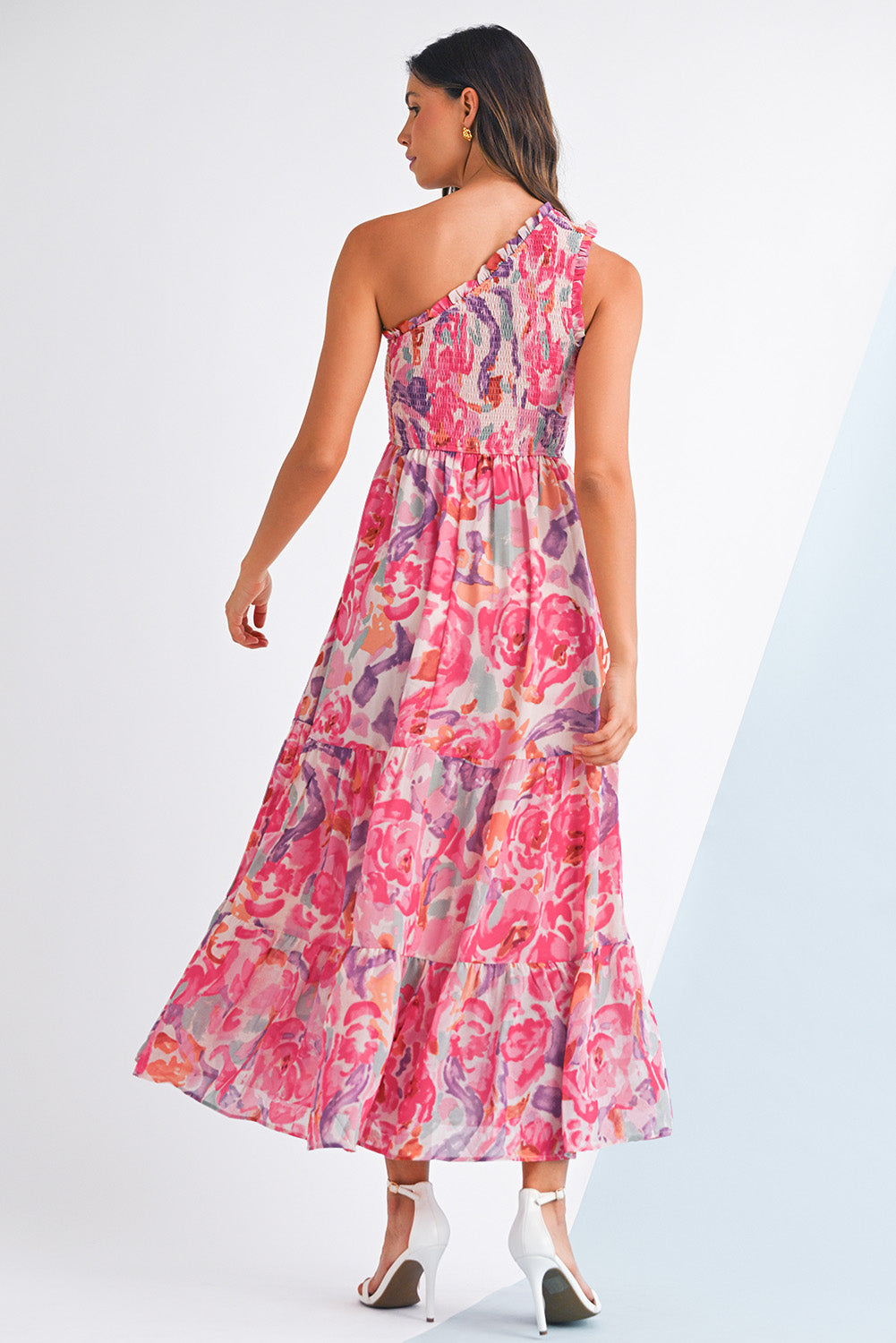 Rosy Sunset One-Shoulder Dress- Catherine Martin