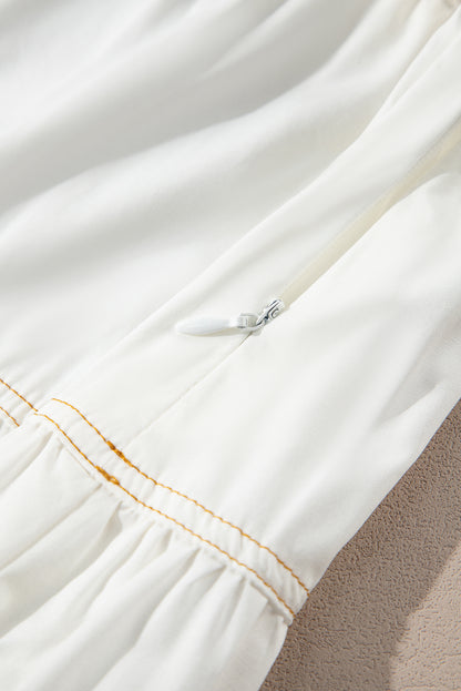 White Knot High Waist Mini Skirt - Catherine Martin