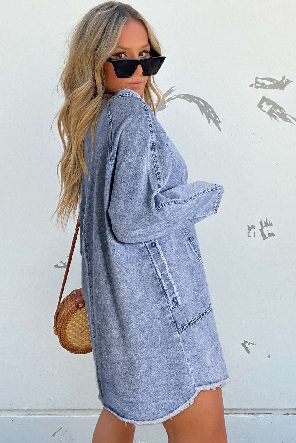 Blue Acid Washed Denim Dress - Catherine Martin