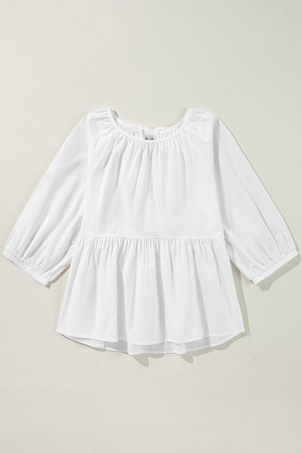 White Blouse Bow Knot Cut Back - Catherine Martin