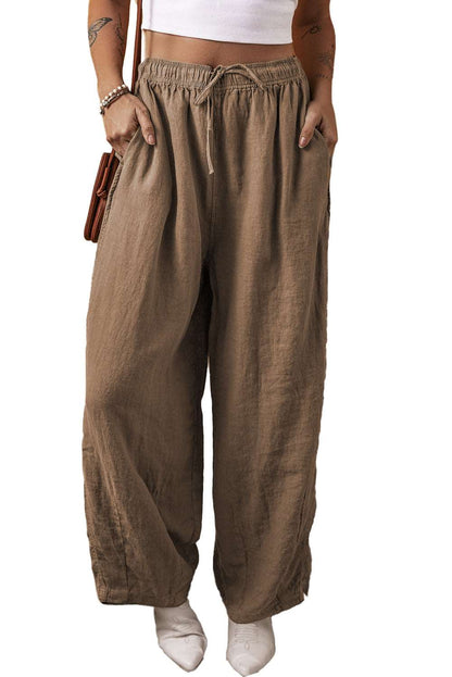 Brown Cotton Linen Pants - Catherine Martin