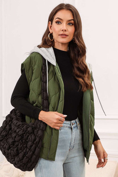 Jungle Green Quilted Puffer Vest - Catherine Martin