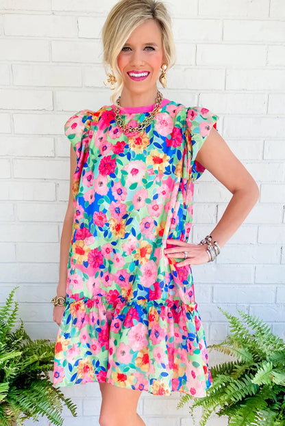 Colorful Mini Dress Cap Sleeve - Catherine Martin