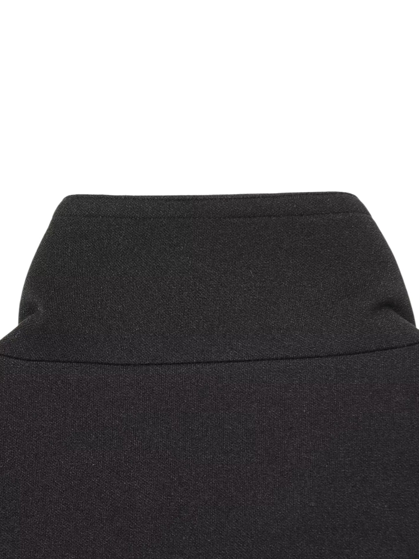Close-up of a black garment with a white background