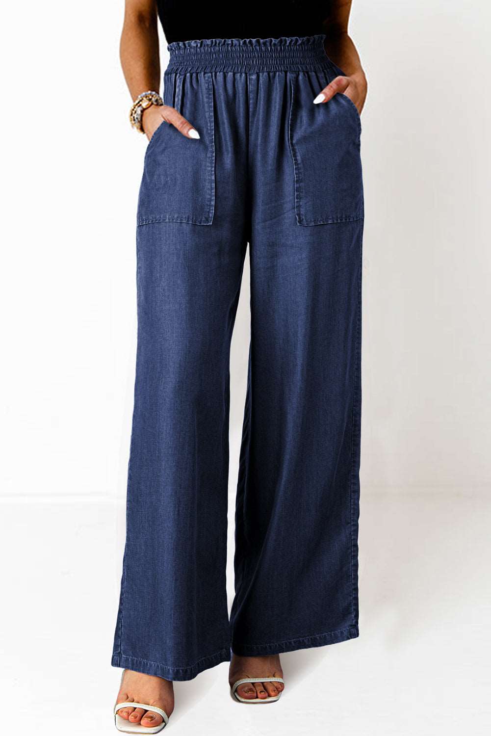 Black High Waist Wide Leg Jeans - Catherine Martin