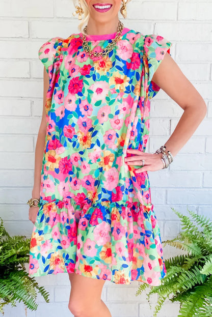 Colorful Mini Dress Cap Sleeve - Catherine Martin