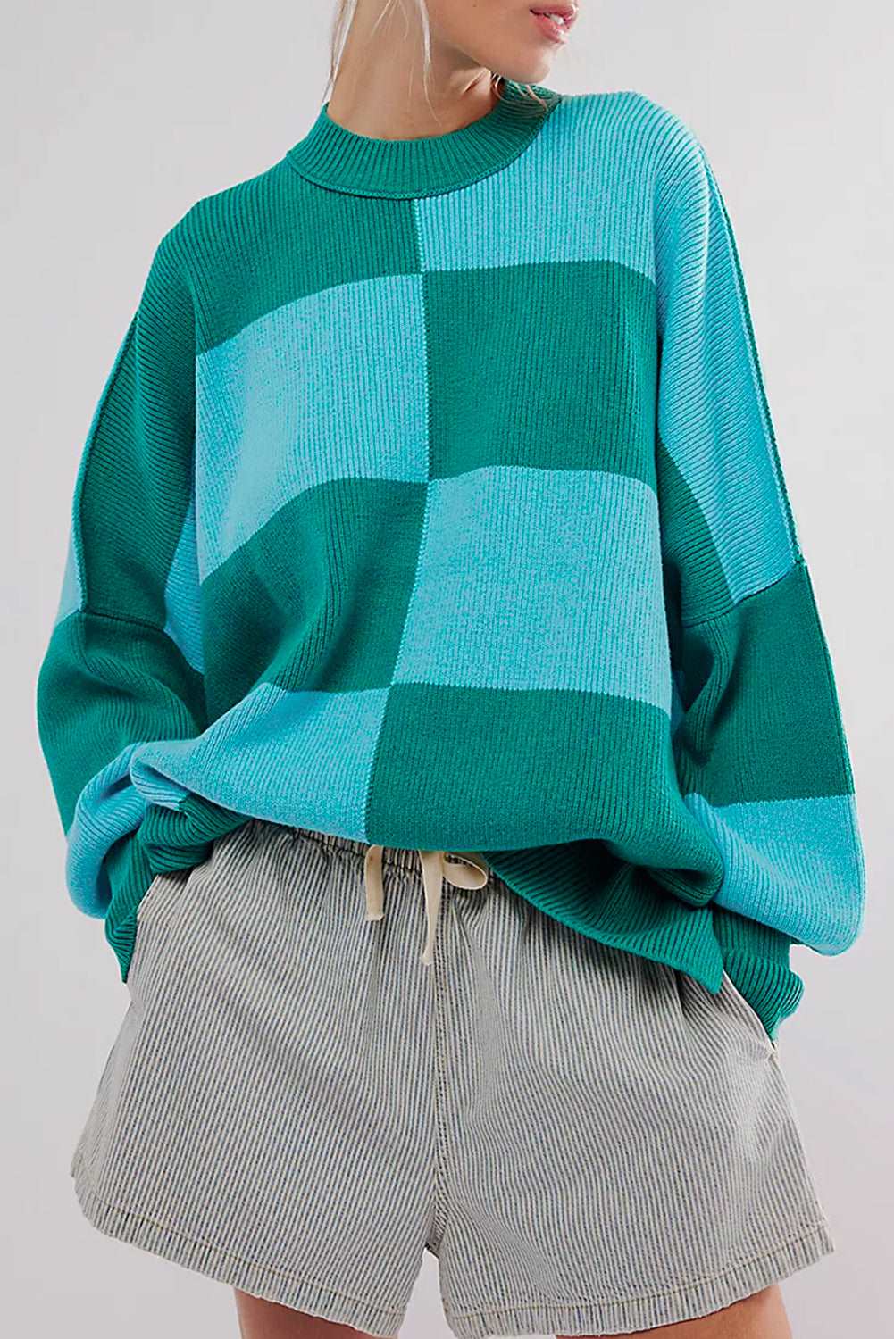 Checkered Oversized Sweater - Catherine Martin