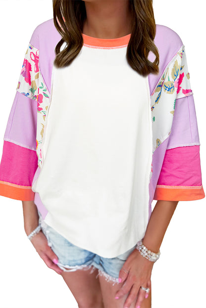 Floral Top Colorblock - Catherine Martin