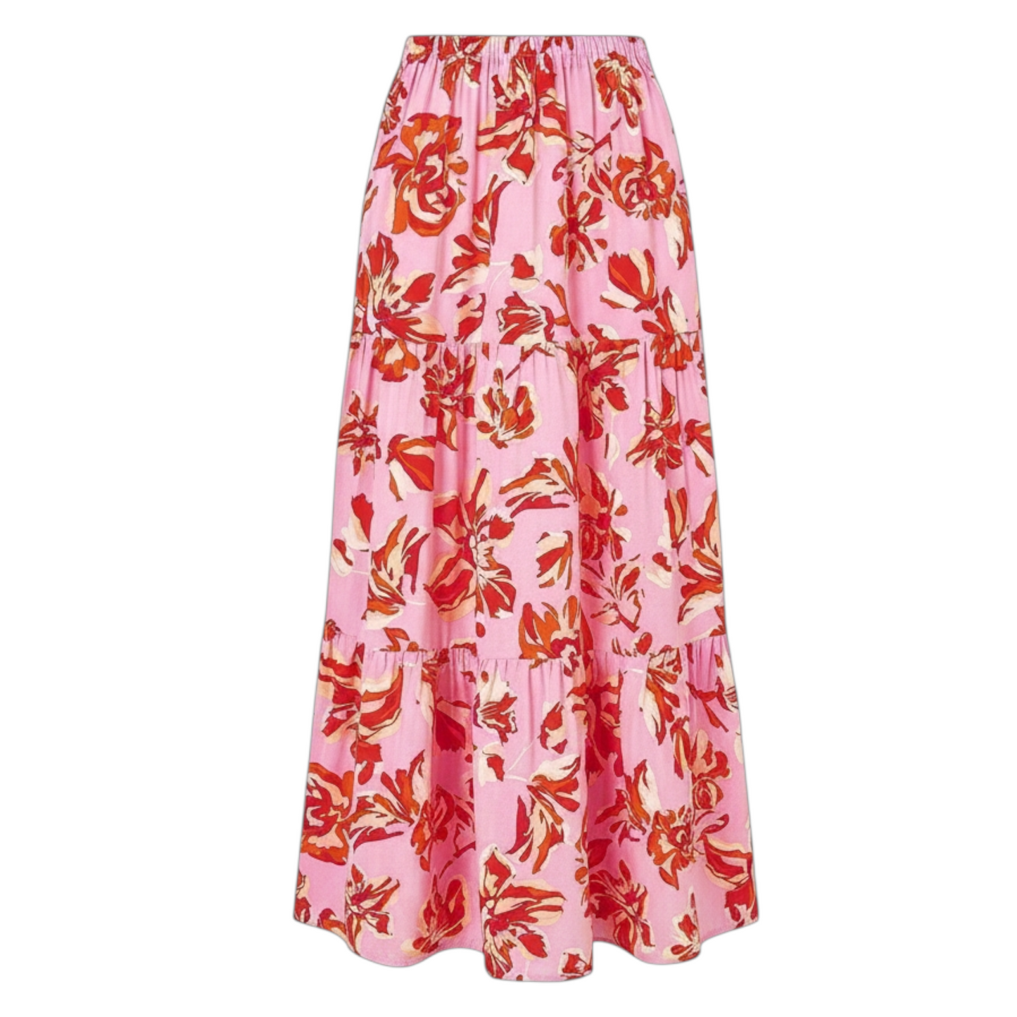 Floral patterned skirt on a white background