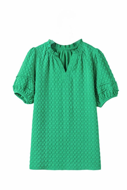 Bright Green Textured Top Womens - Catherine Martin