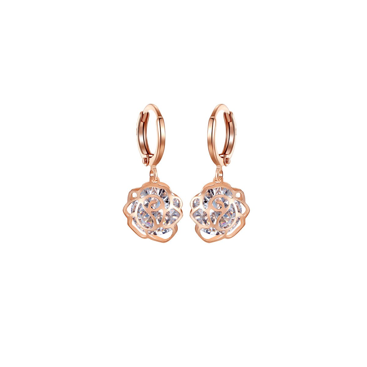 Bright-minded Seed Rose Gold Earrings-0