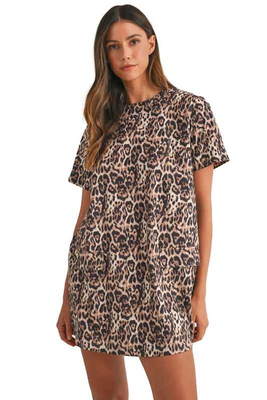 Brown Leopard Print Mini Dress - Catherine Martin