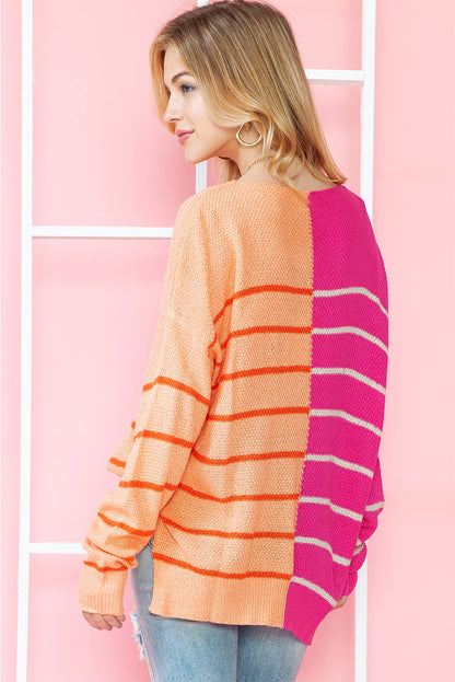 Multicolor Striped Knit Sweater