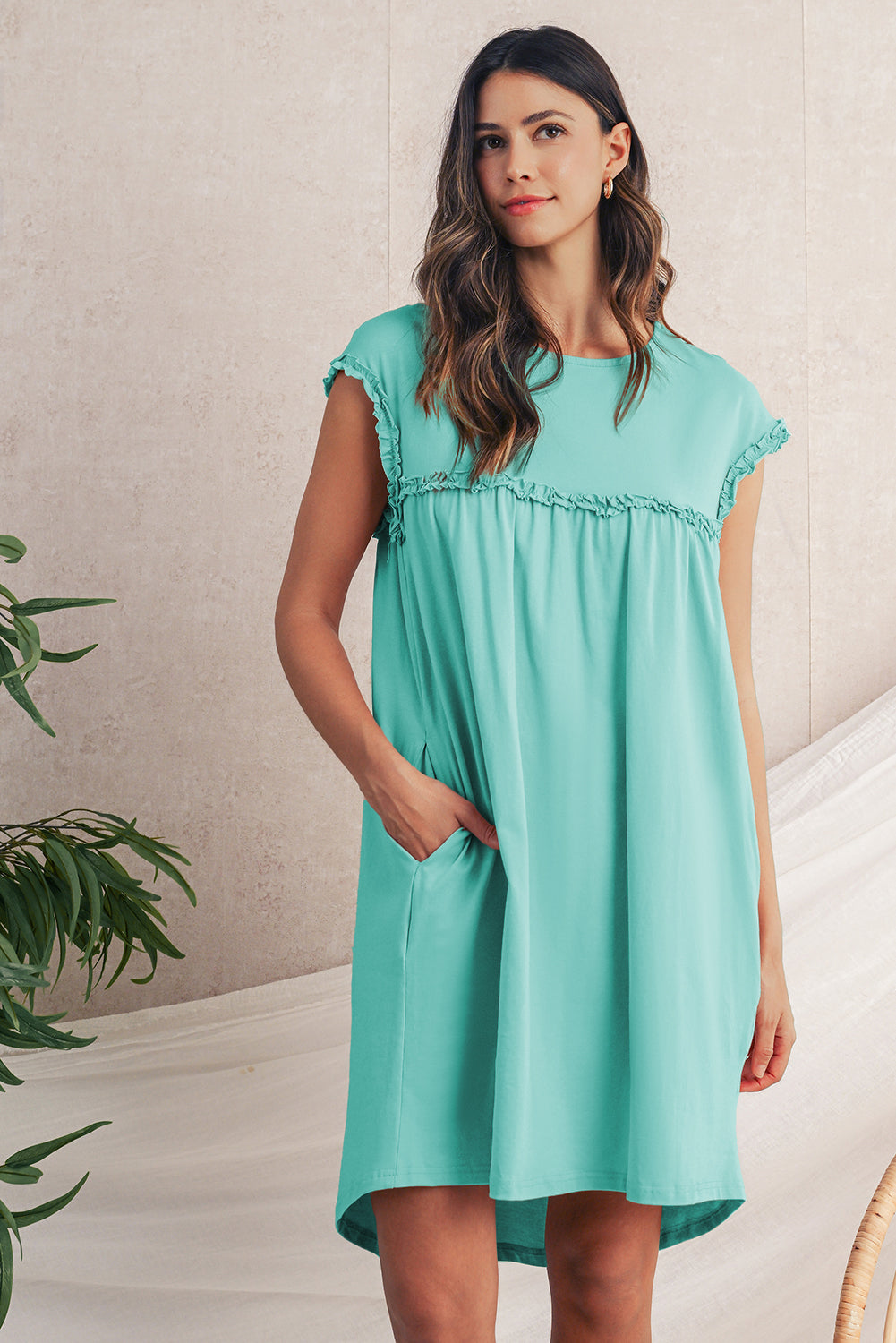Casual Relaxed Fit Dress with Pockets - Catherine Martin