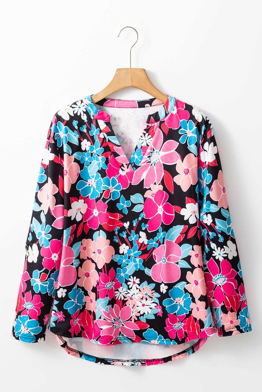 Pink Floral V Neck Blouse - Catherine Martin