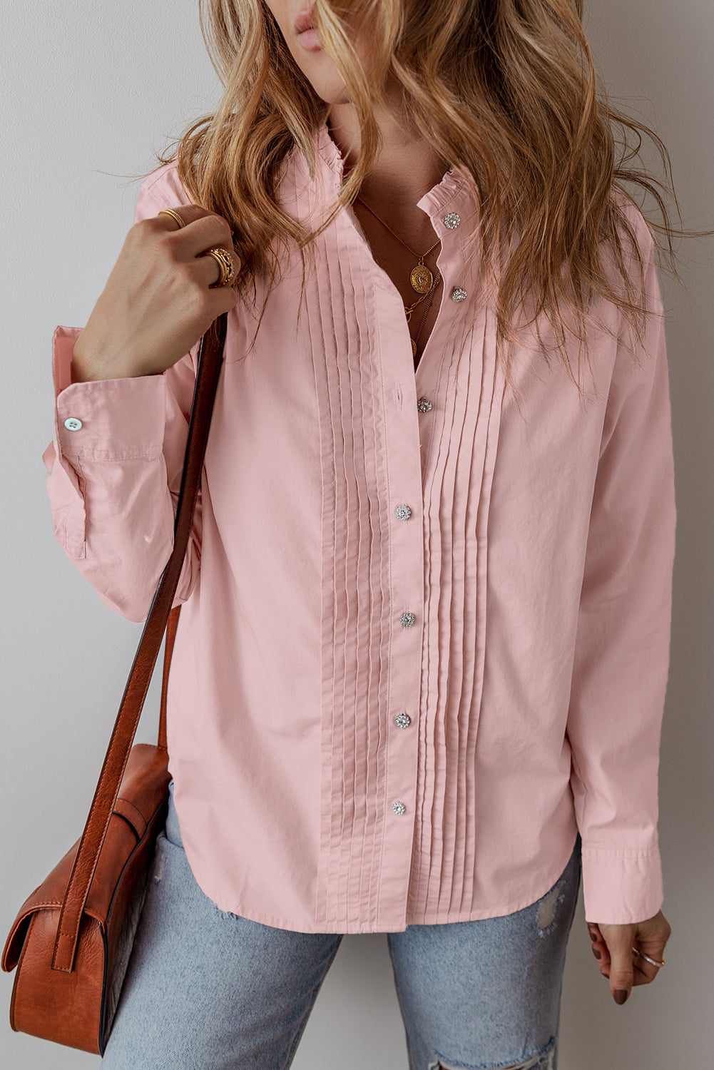 Light Pink Pleated Shirt - Catherine Martin