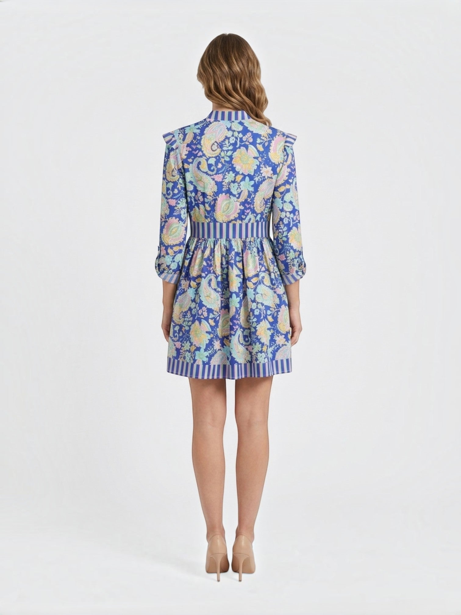 Paisley Print Mini Dress