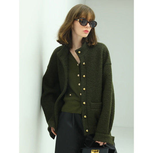 Classic Green Wool Coat-0