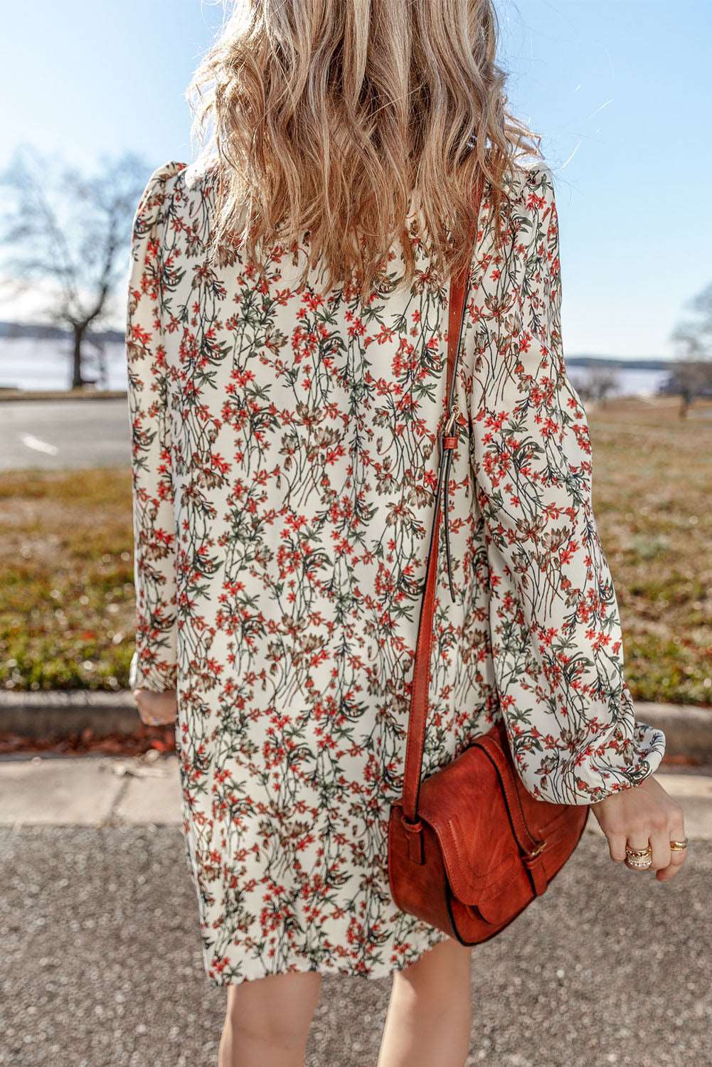 White Floral Long Sleeve Dress - Catherine Martin