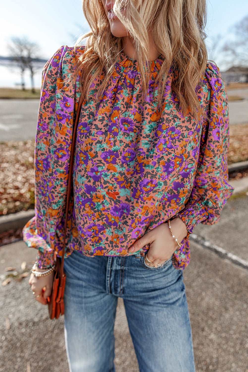 Purple Floral Blouse - Catherine Martin