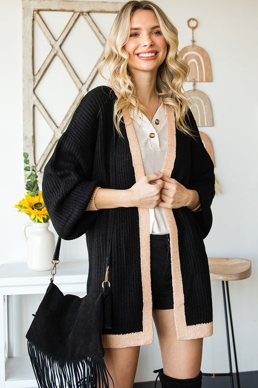 Black Knit Long Cardigan - Catherine Martin