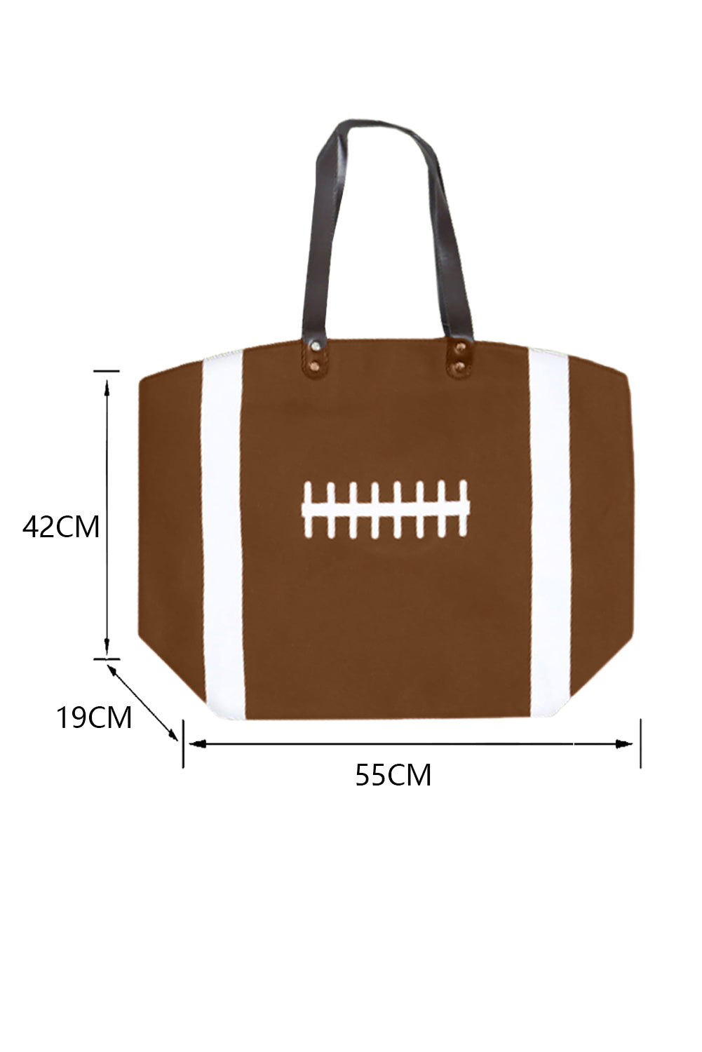 White Baseball Pattern Canvas Tote Bag - Catherine Martin