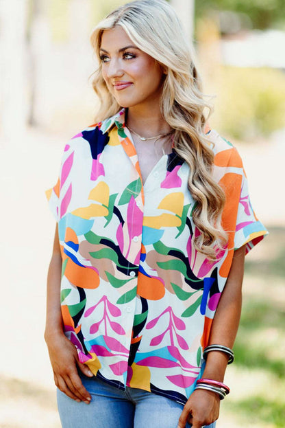 Abstract Leaf Print Blouse - Catherine Martin