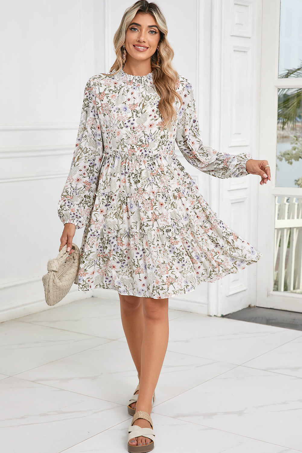 Long Sleeve Floral Dress - Catherine Martin