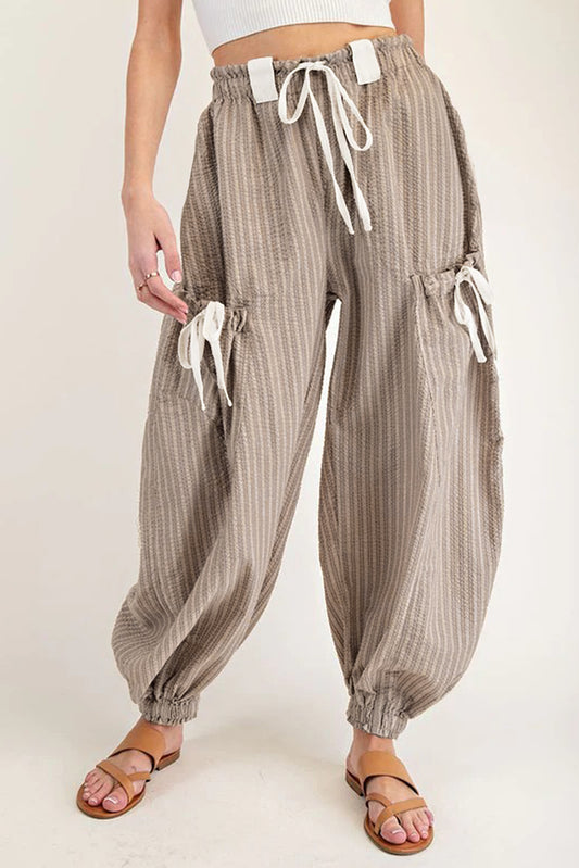 Relaxed Cotton Lantern Trousers
